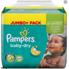 Pampers Baby Dry Size 5 Belt Jumbo Pack 12-17 kg 68 pcs (UK)